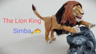 THE LION KING|SIMBA,HOW I MADE|Paper Craft|Disney|Lion Pouncing STAND|Art|Toy|3d|Tape|Easy|Tutorial|