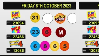 NLCB Draws Friday October 6th 2023