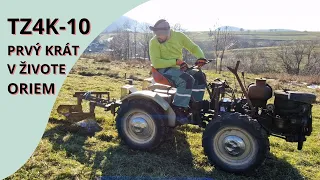 TRAKTOR TK10 - STUDENÝ ŠTART TROMI SPÔSOBMI, JAZDA A PRVÝ KRÁT V ŽIVOTE (ne)ORIEM ??