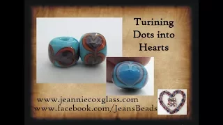 Lampwork Glass Pulling Dots into Hearts by Jeannie Cox