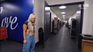 WWE RAW 4/8/2024 - Liv Morgan Sneak Attacks Rhea Ripley In The Backstage Area With A Steel Chair