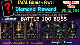 Edenian Fatal Tower BOSS Battle 100 (Diamond Character Reward) | Mk Mobile