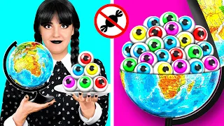 How To Sneak Candy In Class with Wednesday Addams | Funny Situations by RaPaPa Challenge