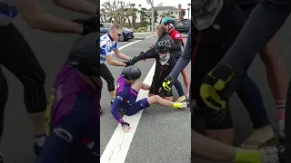 Biker punches woman