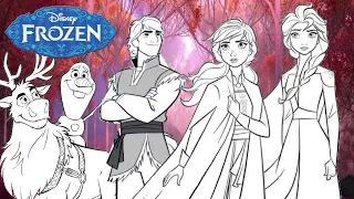 FROZEN 2 ELSA ANNA COLOURING PAGES COMPILATION Mewarnai Elsa Annd Frozen