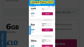 Lebara internet Plans | Lebara internet deals 2023 | #Short