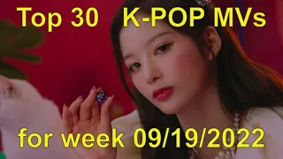 MOST VIEWED K-POP music videos September 2022 (3rd week)