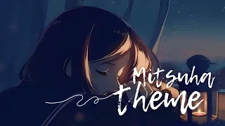 1hr loop 'Mitsuha Theme' (Your Name) Calming Piano with Soft Rain 🌧️