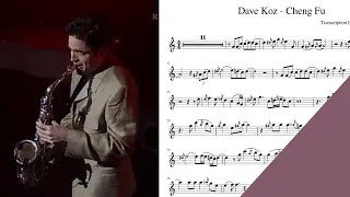 Dave Koz - Cheng Fu LIVE saxophone sheet music notes for alto sax transcription