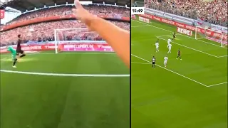 Olivier Giroud's goal but defender wears a camera 👀😳