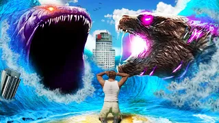 NEW EMPIRE GODZILLA vs DARK BLOOP In GTA 5 (Mods)