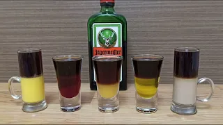 ТОП-5 Шотов с ликером Егермейстер. Самые популярные коктейли.  Duck Blaster, Jagermeister Shot TOP-5