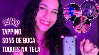 ASMR | SONS DE BOCA + TOQUES NA CÂMERA E MUITOOO TAPPING 💤