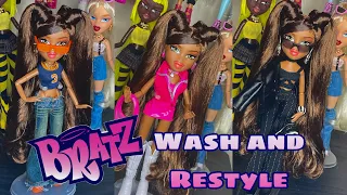 LETS WASH & RESTYLE THE NEW ALWAYZ BRATZ SASHA DOLL! HAIR TUTORIAL/ OUTFIT STYLING IDEAS