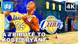 [4K] Kobe Bryant Fans Tribute at LA Live / Staples Center in Downtown Los Angeles 🎧