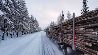 Driving in icy conditions in Scandinavia with an empty hitch! My first joint this season!