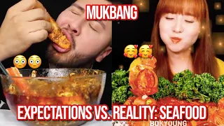 mukbang expectations vs. reality: SEAFOOD EDITION