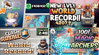 15 Craziest World Records You CANNOT Beat In Clash Royale!