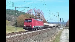 Güterzüge auf der Frankenwaldbahn - 189 800, Rheincargo, TXL, HSL uvm.