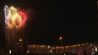 Beijing 2022: Fireworks form the shape of Olympic rings above stadium | AFP