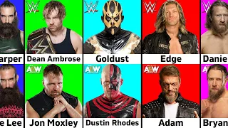 Wrestlers Name Comparison - WWE vs AEW