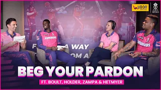 Beg Your Pardon Challenge ft. RR  | Boult, Zampa, Hetmyer & Holder | Rajasthan Royals