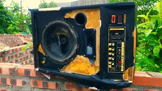 Restoration old portable speakers | Restore and reuse old Japanese technics speakers