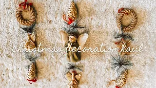 Christmas Decoration Haul - pretty vintage, earth-toned & traditional style decorations - SJ STRUM