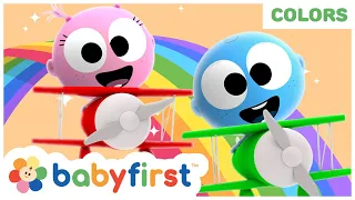 Learn colors & Fruits w GooGoo & Gaagaa | Coloring airplanes for Kids | Fun learning | Baby First TV