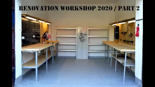 Renovation WORKSHOP 2020 / PART 2 (New Table, Shelves, Closets...)