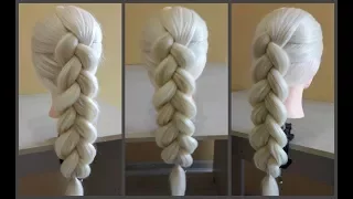 Французская коса "Обратная". Basic french braid "Reverse"