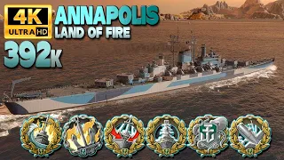 Heavy cruiser Annapolis gets big gifts on map Land of Fire - World of Warships