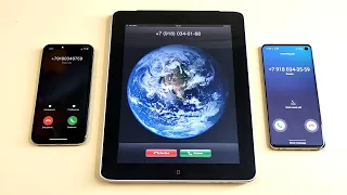 Samsung Galaxy S10 vs iPad 2010 vs Apple iPhone X Incoming call & outgoing call