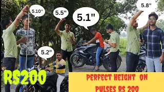 Perfect Height on Pulsar RS 200 || RS 200 pe sahi height