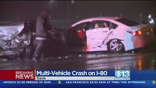 Police: Wet Roads Contributed To 7-Vehicle I-80 Crash In Davis