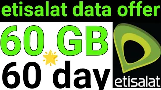 etisalat 60 GB DATA OFFER