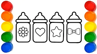 Drawing Baby Bottle for kids | Fun and Easy Tutorial.