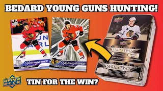 HUNTING FOR CONNOR BEDARD YOUNG GUNS IN THE NEW 2023-24 UPPER DECK HOCKEY SERIES TWO TIN!