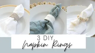 3 Easy DIY Napkin Rings | wedding, events & home decor