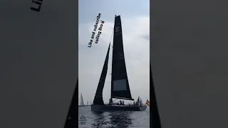 Racing yacht TP52 carbon fiber jib hoisting