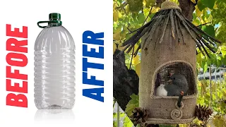 DIY Comfy Bird's Nest Made Of Plastic Bottle | Making Bird House With Unused Material At Home