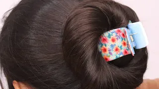 Wow! Perfect Low Bun Hairstyle With Clutcher | Very Easy Juda Bun Hairstyle For Summer 2024