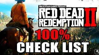 RED DEAD REDEMPTION 2 : 100% - to-do list / checklist (total completion)