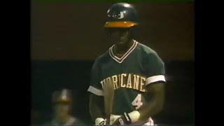 2nd AB for Bruce Thompson of the 1994 Miami Hurricanes facing Seminole RHP Paul Wilson