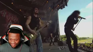 FIRST TIME REACTING TO Anthrax - "Caught In A Mosh" Live Ozzfest 2005