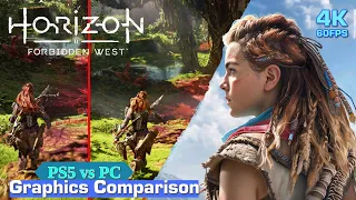 Horizon Forbidden West  Graphics Comparison : PS5 (HDR)  vs PC (SDR) | 4K 60FPS