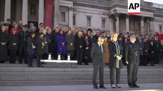 Minute's silence at vigil for UK attack victims