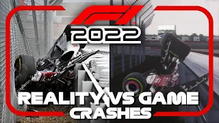 F1 2022 REAL LIFE CRASHES VS GAME