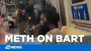 Video shows BART passenger smoking meth on train | Can BART stop this?