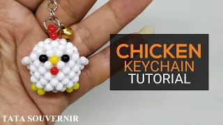 DIY Chicken Keychain / How to Bead Chicken Keychain /Kerajinan Manik Manik / Manik